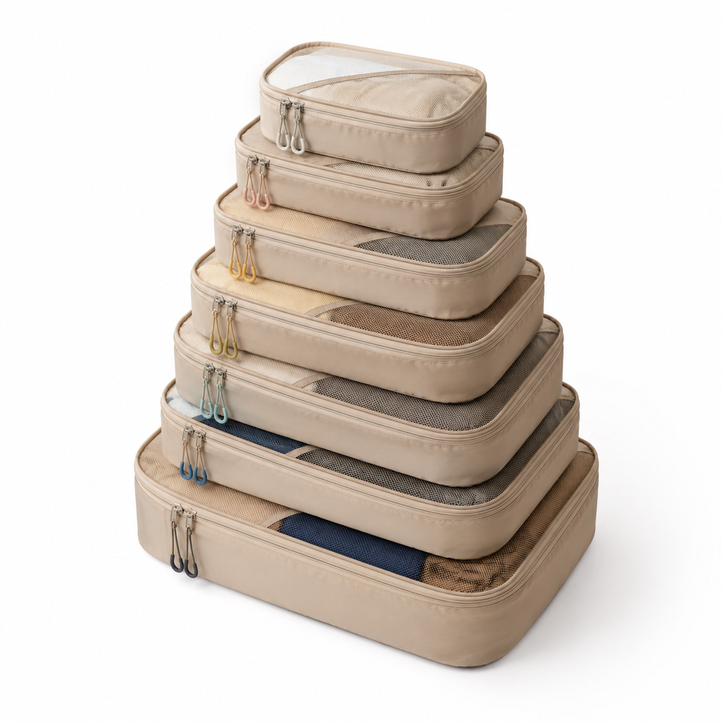 TidyCube Travel Organizer – 7 Piece Set