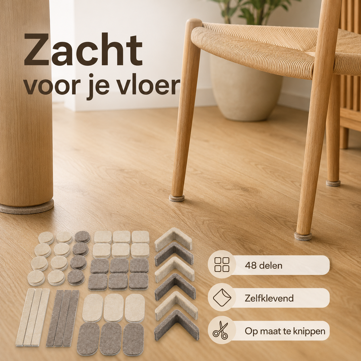 QuietStep Modular Felt Protection – 48 Piece Set