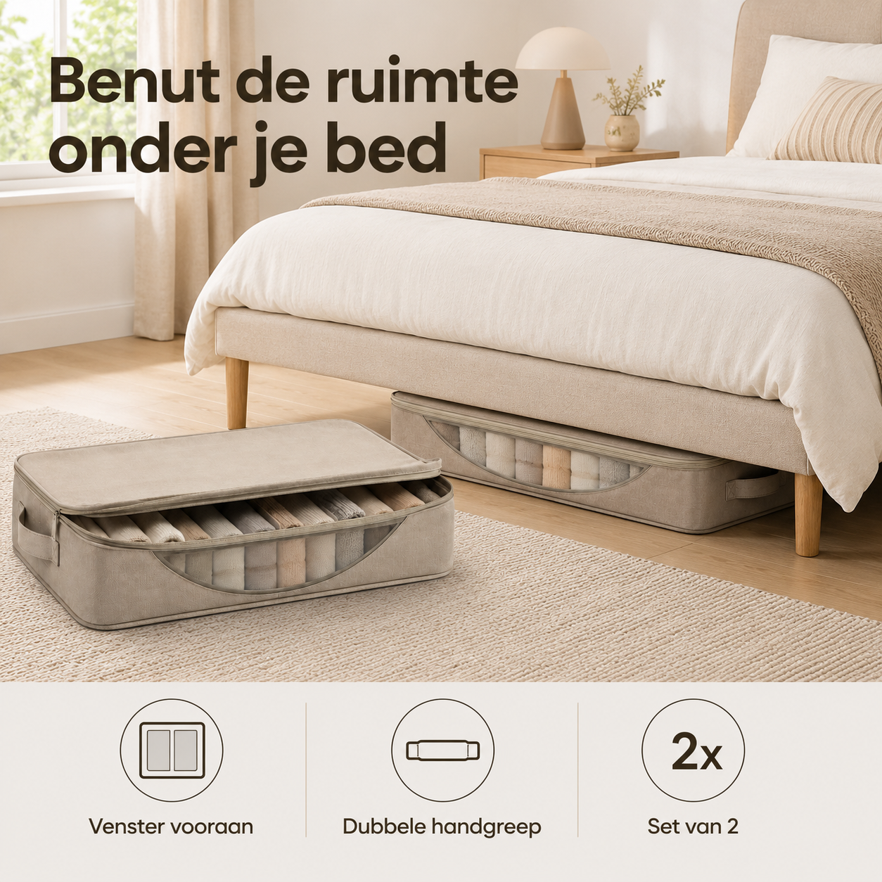 RollNest Underbed Storage – Set of 2