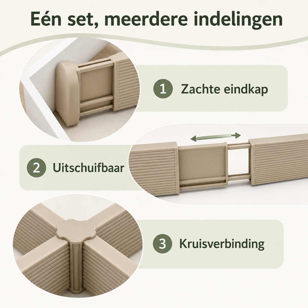 FlexGrid Adjustable Drawer Divider Set