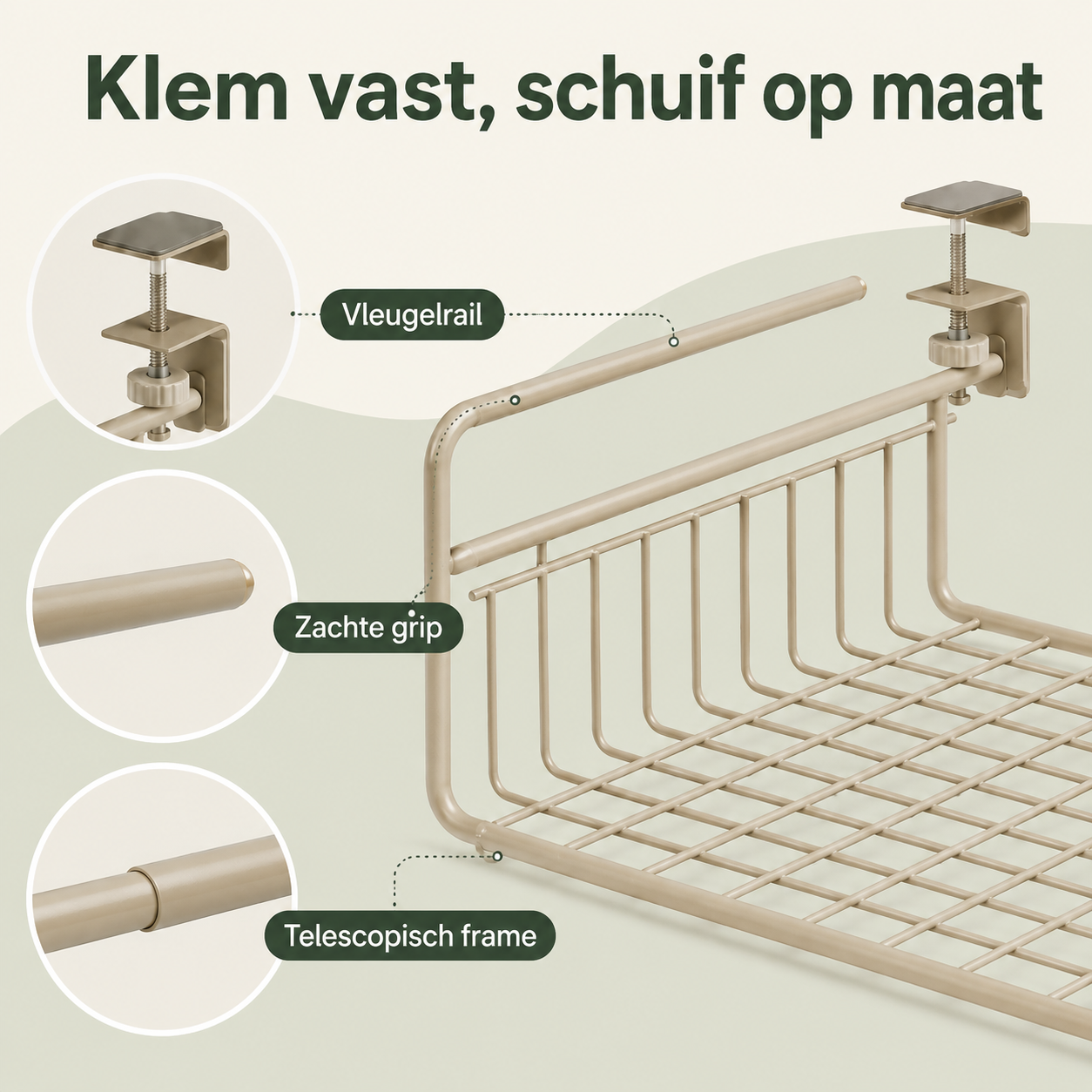 ShelfWing Expandable Under-Shelf Basket