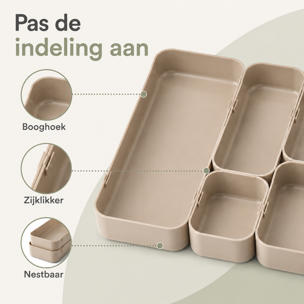 ArcTray Modular Organizer – 6 Piece Set