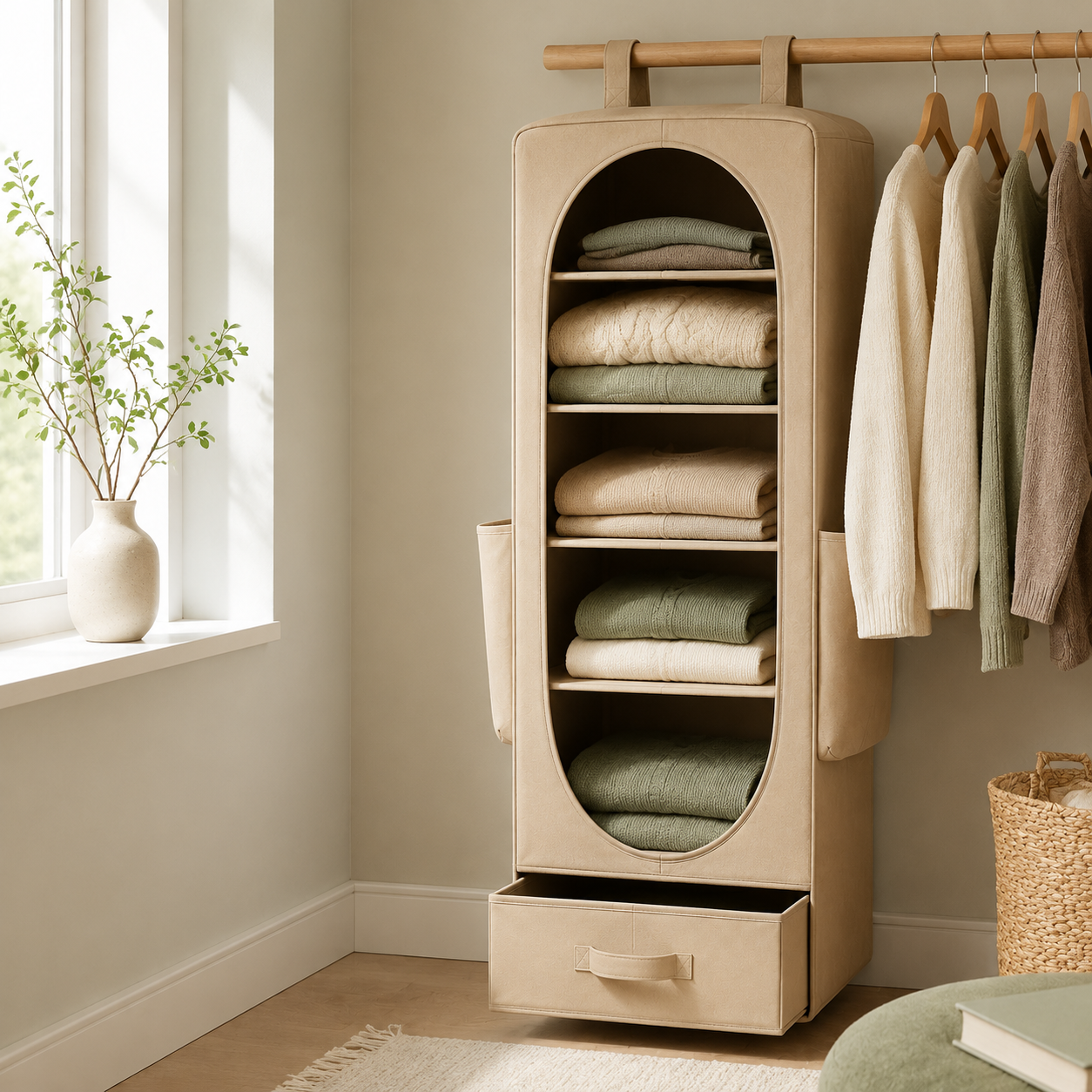 HaloHang Hanging Wardrobe Organizer